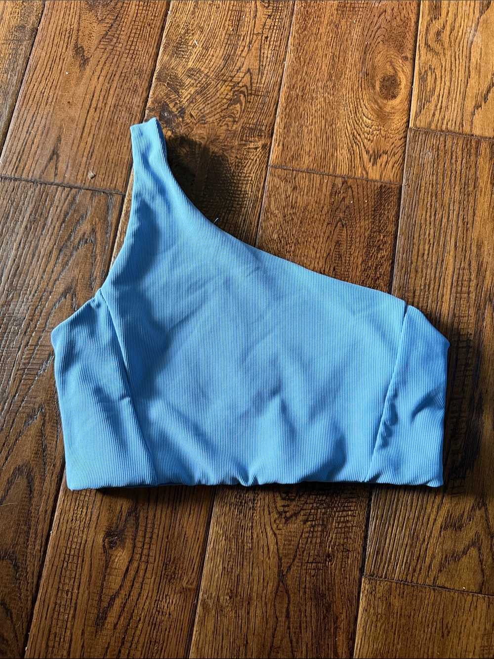 WILLO One-Shoulder Light Blue Women’s Crop Top Size S